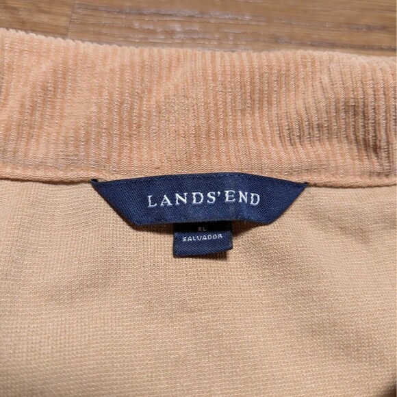 Lands End Corduroy Full Zip Jacket Womens Size Large (14-16) Brown Casual - Picture 4 of 10